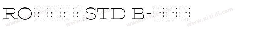 RoぽっくるStd B字体转换